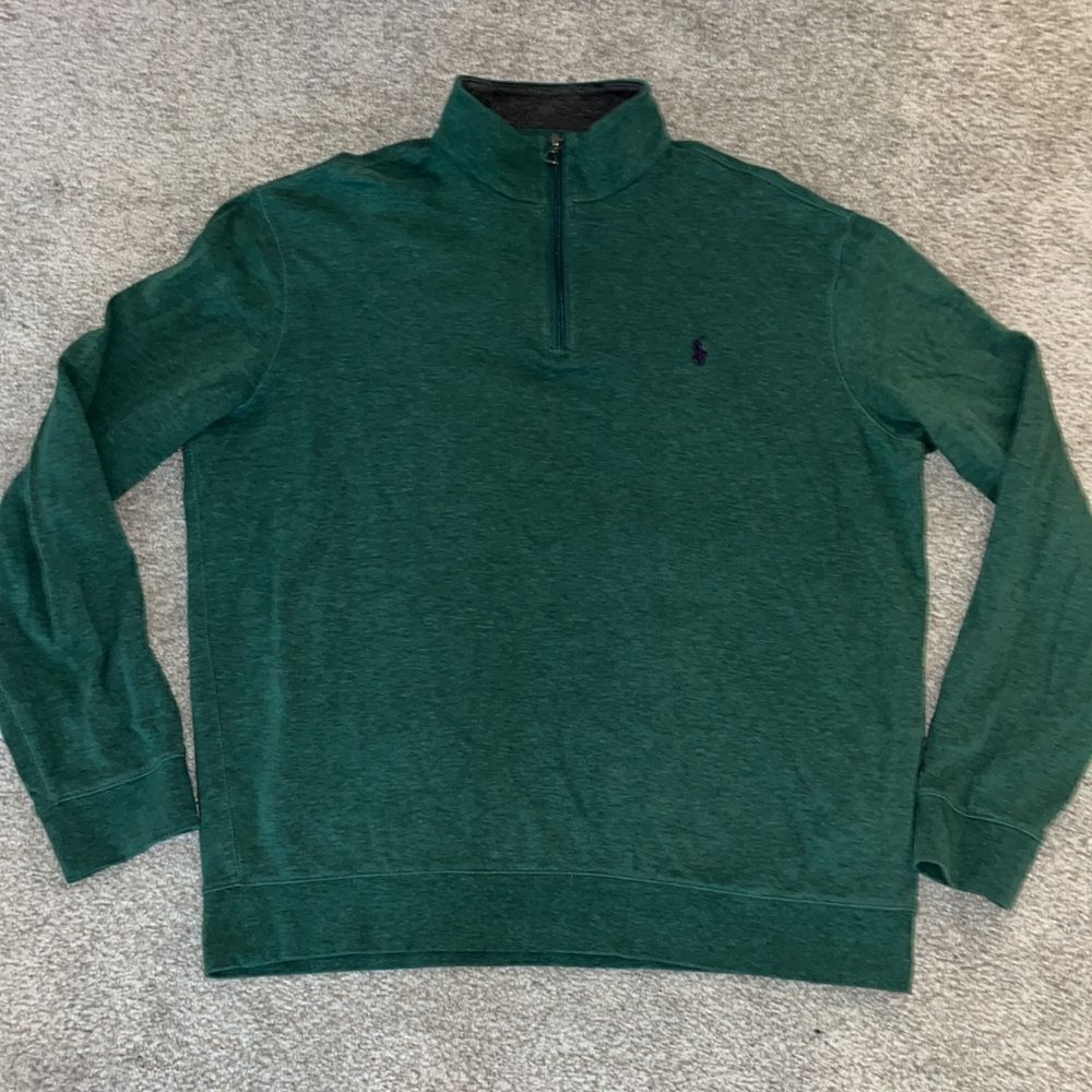 Sage Green Polo by Ralph Lauren T neck Long sleeve sweater sweatshirt L w/pony